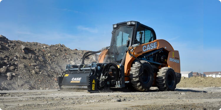 Case CE Kompaktlader Serie B bei der Arbeit