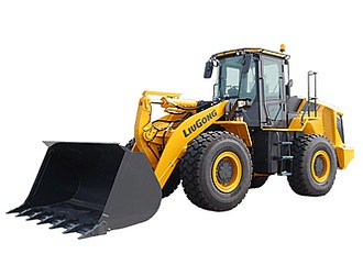 Gelber LiuGong Radlader mit robuster Frontschaufel