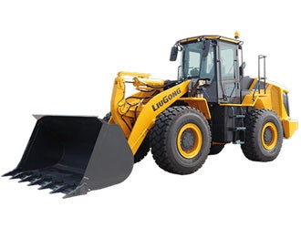 Gelber LiuGong Radlader mit robuster Frontschaufel